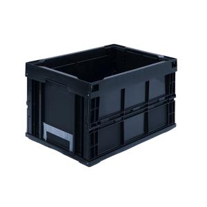 松本産業 折りたたみコンテナ 75L ブラック ( 75BL ) カードホルダー