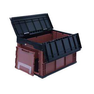 松本産業 折りたたみコンテナ フタ付き 75L ブラック ( F75BL ) カード