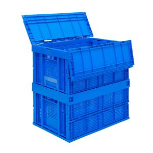 松本産業 折りたたみコンテナ フタ付き 150L ブラック ( F150BL