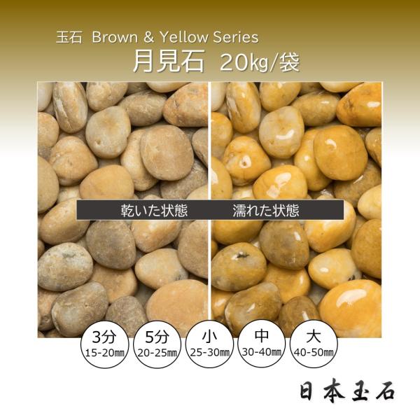 月見石 1袋 20kg 玉石 砂利 埋め込み 敷砂利 日本玉石