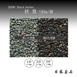特選黒玉石 旧那智黒 1袋 18kg 埋め込み 砂利敷き 日本玉石 : 松井商店
