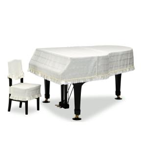 吉澤 グランドピアノカバー GP-827SB 音符スターダスト柄レース ブルー