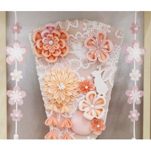 羽子板 つまみ細工 宝童 凛 オフホワイト 7...の詳細画像3