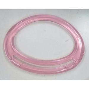 プラスチックの持ち手　ピンクの透明色　2本組　幅18cm　P50｜matsumoto-syugeiten