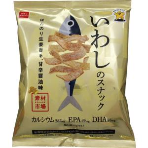おやつカンパニー 素材市場いわしのスナックほんのり生姜香る 甘辛醤油 61g
