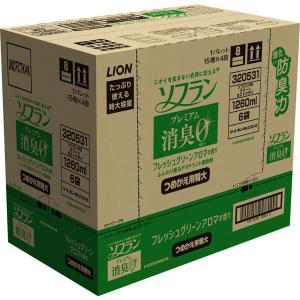 ライオン ソフランP消臭フレッシュグリーン詰替特大ケース品 1260ml×6