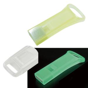 【matsumura】蓄光タイプ 日本製 薄型 エマージェンシーホイッスル 防災・防犯用 笛 キャップ付き 緊急用【30個までメール便OK】