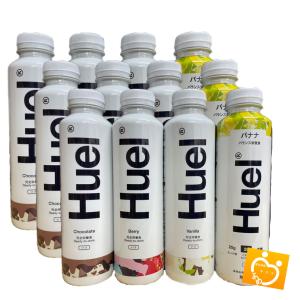 HUEL 完全栄養食 Ready-to-drink 12本 チョコレート味 バニラ味 ベリー味 バナナ味 4種飲み比べ 各3本セット 合計12本セット オリジナル賞味期限シール付属｜matsunagashochie