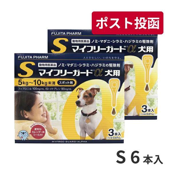 ゆうパケット(宅配便同梱不可)【2箱セット】マイフリーガードα 犬用 S (5〜10kg) 3本入 ...