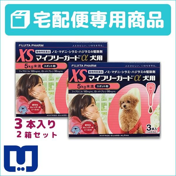 マイフリーガードα 犬用 XS (5kg未満) 3ピペット 2箱セット 動物用医薬品【B配送】