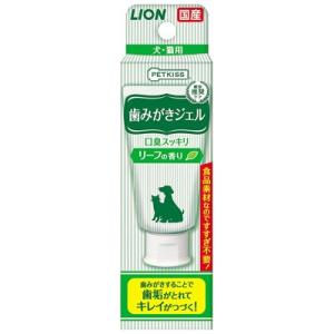犬猫用 LION ペットキッス 歯みがきジェル リーフの香り 40g【C配送】｜matsunami