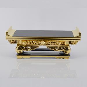 仏具 前卓 純金 上前彫 西用 本願寺用 9.0寸 : 熊野古道仏壇センター