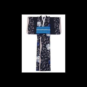 ゆかた レディース 撫松庵のゆかた 縞に蕗（コゲチャ） : 祭屋 そなみ