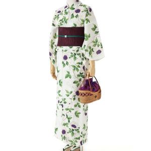 ゆかた レディース 撫松庵のゆかた 縞に蕗（コゲチャ） : 祭屋 そなみ
