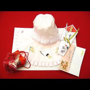 京美 お宮参り着物用 よだれかけ（スタイ）単品 友禅染め鷹柄 正絹生地