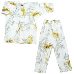 鯉口シャツ 流水に金彩鯉(白)4号〜5号サイズ(...の商品画像