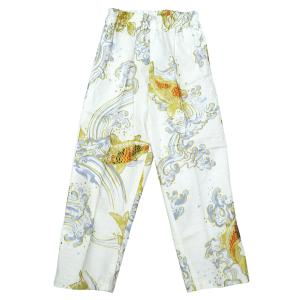 鯉口シャツ 流水に金彩鯉(白)4号〜5号サイズ...の詳細画像2