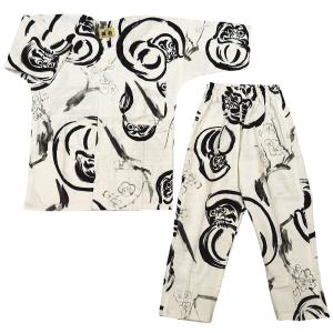 鯉口シャツ 梅と達磨（白）4号〜5号サイズ（120〜130）子供