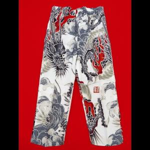 鯉口シャツ 大荒波に龍(白)7号サイズ(140...の詳細画像2