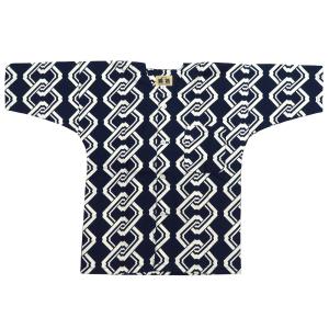 鯉口シャツ 吉原繋ぎ(紺)4号〜5号サイズ(1...の詳細画像1
