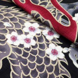 鯉口シャツ 桜と龍(黒)大人鯉口シャツ単品 男...の詳細画像4