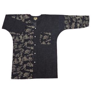 ケンゴさま　ダボシャツ ダボシャツ 義若の刺子生地（紺）大人ダボシャツ 男女兼用 義若