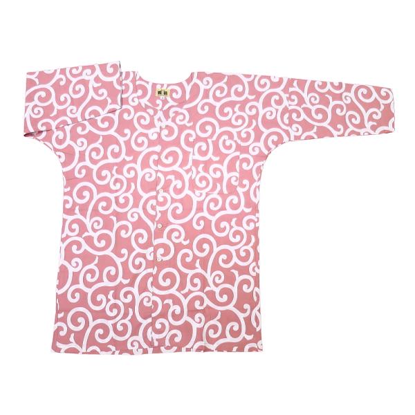 鯉口シャツ 大唐草　(ピンク)　大人鯉口シャツ単品 男女兼用 義若オリジナル