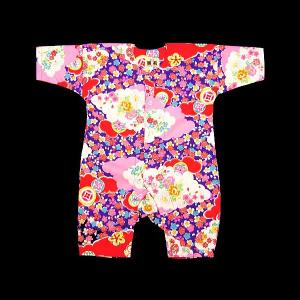 鯉口シャツ 唐草・からくさ（エンジ系）1号〜3号サイズ（90