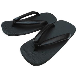 雪駄　エピ調・オールブラック（黒）黒ライト底 Ｓサイズ（８寸）〜ＬＬサイズ（９寸）