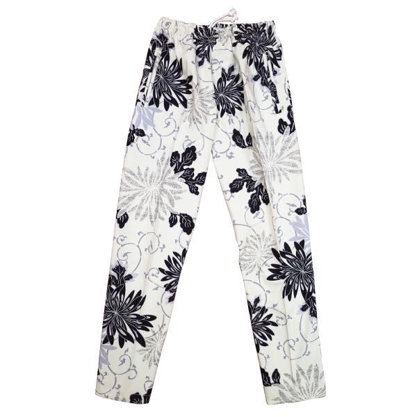 股引き型ズボン 義若の股引き型ズボン 乱菊と唐草（白黒）小〜特大サイズ（Ｓ〜ＬＬ）男女兼用 義若オリ...