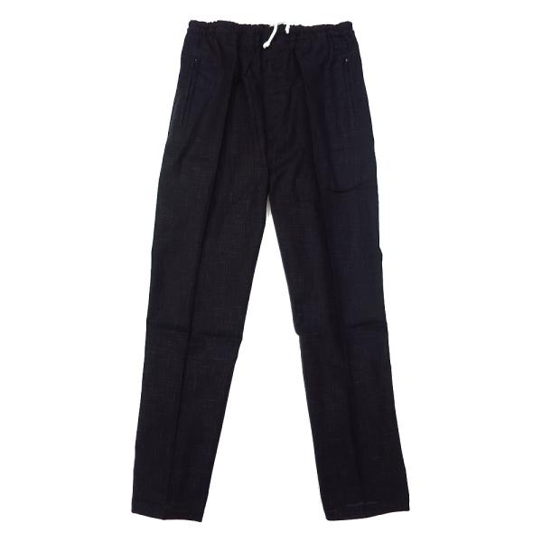 股引き型ズボン むら染め無地 義若の股引き型ズボン（かすり黒）小〜特大サイズ（Ｓ〜ＬＬ）男女兼用 義...