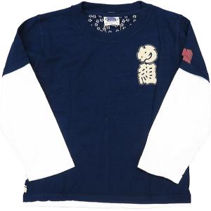 Tシャツ 和柄 和柄長袖Tシャツ め組(紺)の詳細画像1