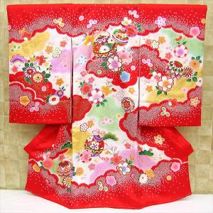 お宮参り 着物 女の子 正絹 祝着 初着 産着 のしめ 新品 j3902 七五三