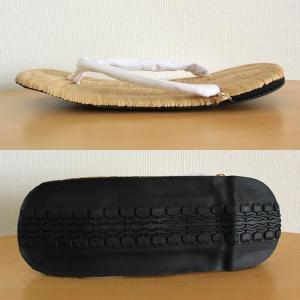 竹表坪下り雪駄(竹皮) 特大細(約25.5cm...の詳細画像3