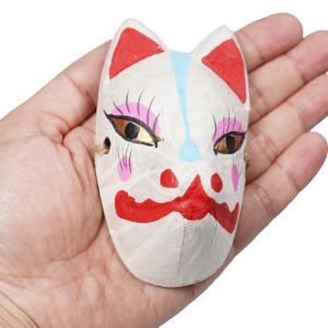 髪飾り用ミニお面　狐（きつね）　紙製