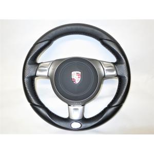 991 ポルシェ 純正 革 ステアリング ハンドル 991.347.803.07 A34