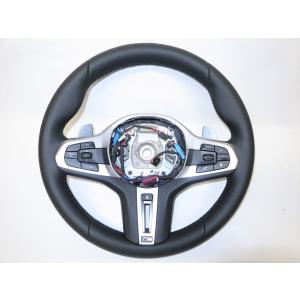 美品!ヒーター付! F30 ラグジュアリー 純正 革 ステアリング ハンドル