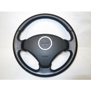 美品 日産 純正オプション MOMOステアリング エアバック付き モモ momo 日産純正OP オプション 革 ステアリング エアバック