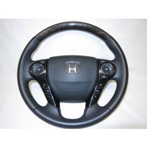 ホンダ　アコードハイブリッド cr6 純正ハンドル 黒木! アコード CR6 CR5 純正 ウッド ウッディ コンビ ステアリング