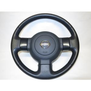 キューブ Z12 純正 革 ステアリング ハンドル エアバック エアーバック