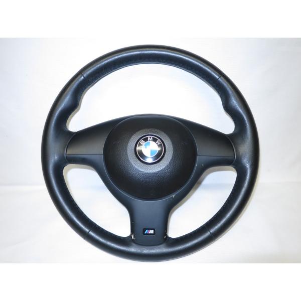 E46 BMW AY20 318i Mスポーツ BMW 純正 革 ステアリング ハンドル エアバック...