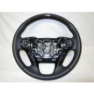 【極美品】CR6 アコードハイブリッド 純正 ステアリング ウッドコンビ 黒木! アコード CR6 CR5 純正 ウッド ウッディ コンビ ステアリング