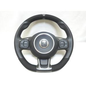 美品! ツーリズモ! アバルト 595 純正 革 ステアリング ハンドル