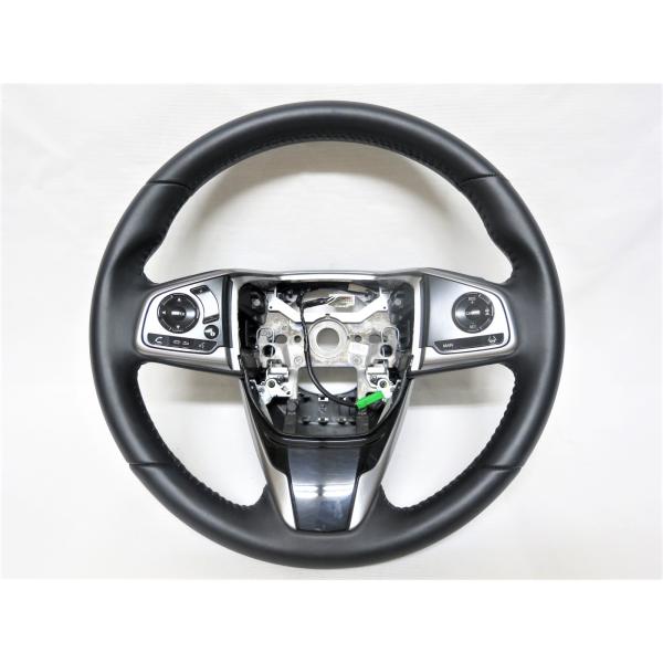 美品!パドル付! CRV CR-V RT6 純正 革 ステアリング ハンドル スイッチ RT5 RW...