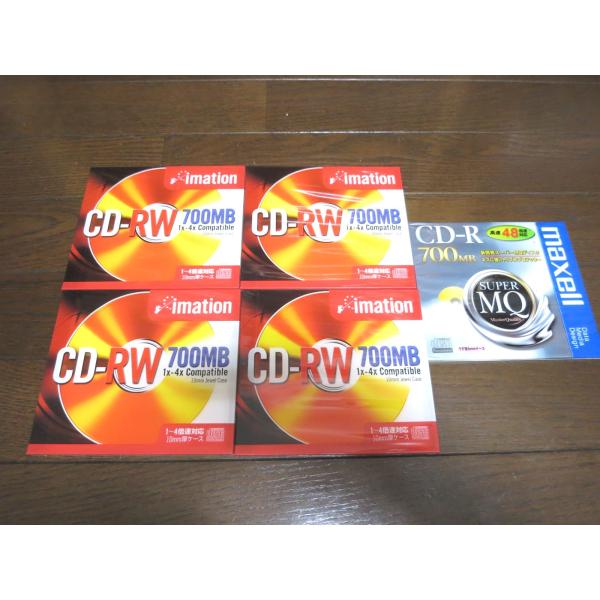 新品! 未使用品 未開封 maxell マクセル CD-R 700MB と imation CD-R...