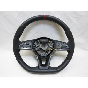 レッドステッチ! モモ momo 日産純正! オプション! 革 ステアリング