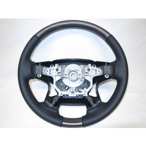 TOYOTA 純正ステアリング　本革巻きプラド150後期ブラックレザー　新品 TOYOTA 純正ステアリング 本革巻きプラド150後期ブラックレザー