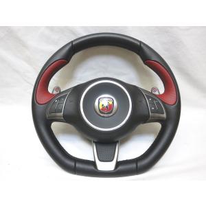 希少! パドルシフト アバルト 595 フィアット 純正 革 ステアリング