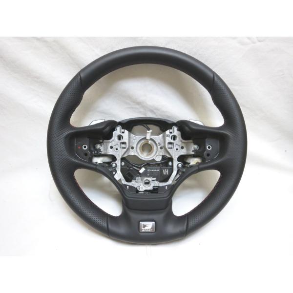 希少!パドル付! ES Fスポーツ 純正 革 ステアリング ハンドル バイブ ヒーター UX 管理番...