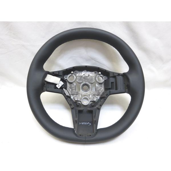 美品! テスラ モデルY 純正 革 ステアリング ハンドル 管理番号（W-6765）